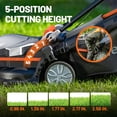 thumbnail image 3 of Litheli Cordless Lawn Mower, U20 Series 20V Electric Lawn Mowers, 13 Inch, Adjustment Heights, Light Weight, With 2*2.0Ah Portable Battery, for Garden/Yard/Farm, 3 of 8