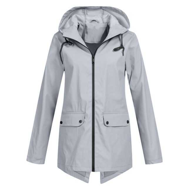 Birdeem Veste Décontractée pour Femmes, Extérieure, Grande Taille, à Capuche, Coupe-Vent, Ample
