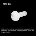 thumbnail image 3 of Unique Bargains Nylon Machine Screws, M4x12mm Slotted Pan Head Fasteners Bolts, White 50Pack, 3 of 4