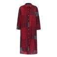 thumbnail image 4 of Birdeem Chemise Habillée pour Femme Jupe Longue Manche Longue Poche Automne Printemps Col de Chemise, 4 of 6
