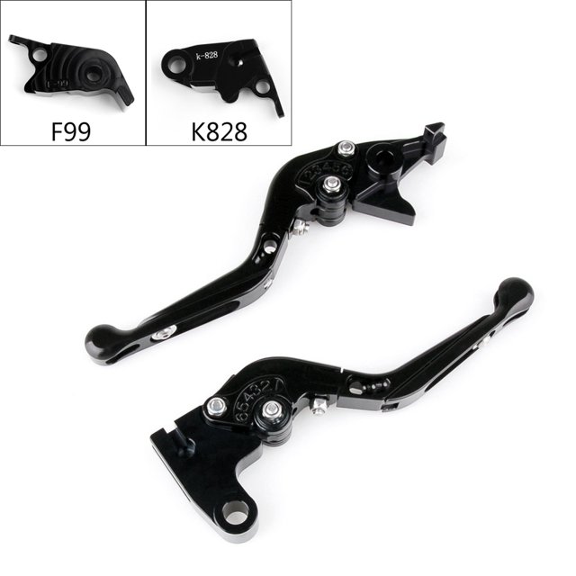 Leviers de Frein Extensibles Réglables pour Kawasaki ZX10R/RR/KRT Black
