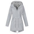thumbnail image 1 of Xingqing Manteau Épais à Capuche pour Femme, Manches Longues, Coupe-Vent avec Cordon de Serrage, 1 of 4