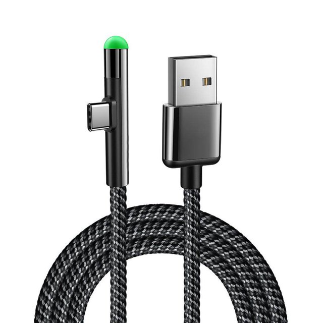 LED USB Type C Cable Braided Fast Charging Type-C Cable USB-C Charging Cable