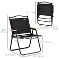 thumbnail image 3 of Outsunny Chaise de Camping Pliante, Fauteuil Portable, Noir, 3 of 10