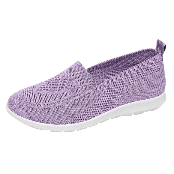 GPOECD on Loafers for Women Spring Summer Plus Size Export Casual Ons Cloth Shoes for Women Womens Casual Shoes Light Purple,37