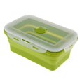 thumbnail image 1 of S SERENABLE 800ML Foldable Silicone Lunch Box Storage Jars Camping Bowl - Green 800ML Green, 1 of 9