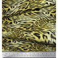 thumbnail image 3 of Soimoi Poly Georgette Fabric Leopard & Tiger Animal Skin Printed Fabric 1 Yard 52 Inch Wide, 3 of 3