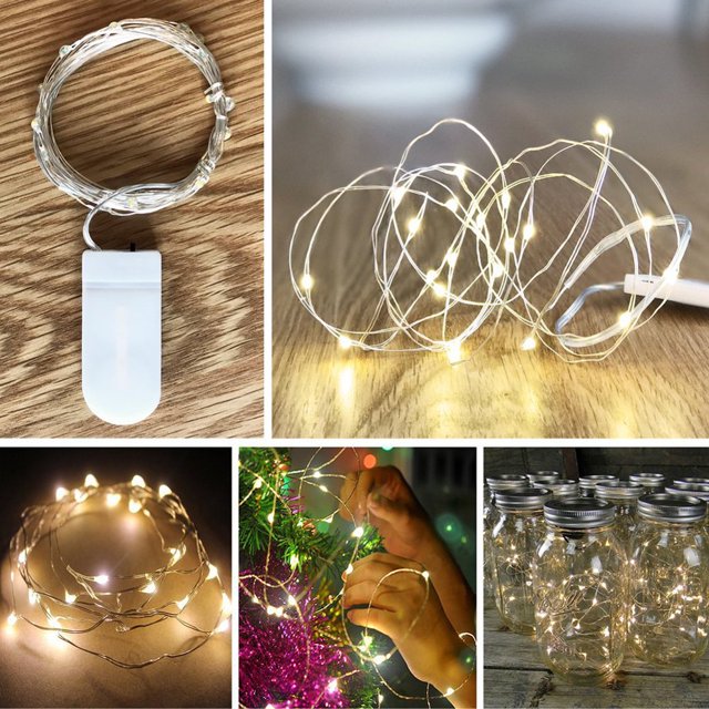 2m Waterproof Flexible Copper Wire 20LEDs Fairy Strings Light Home Party Decor