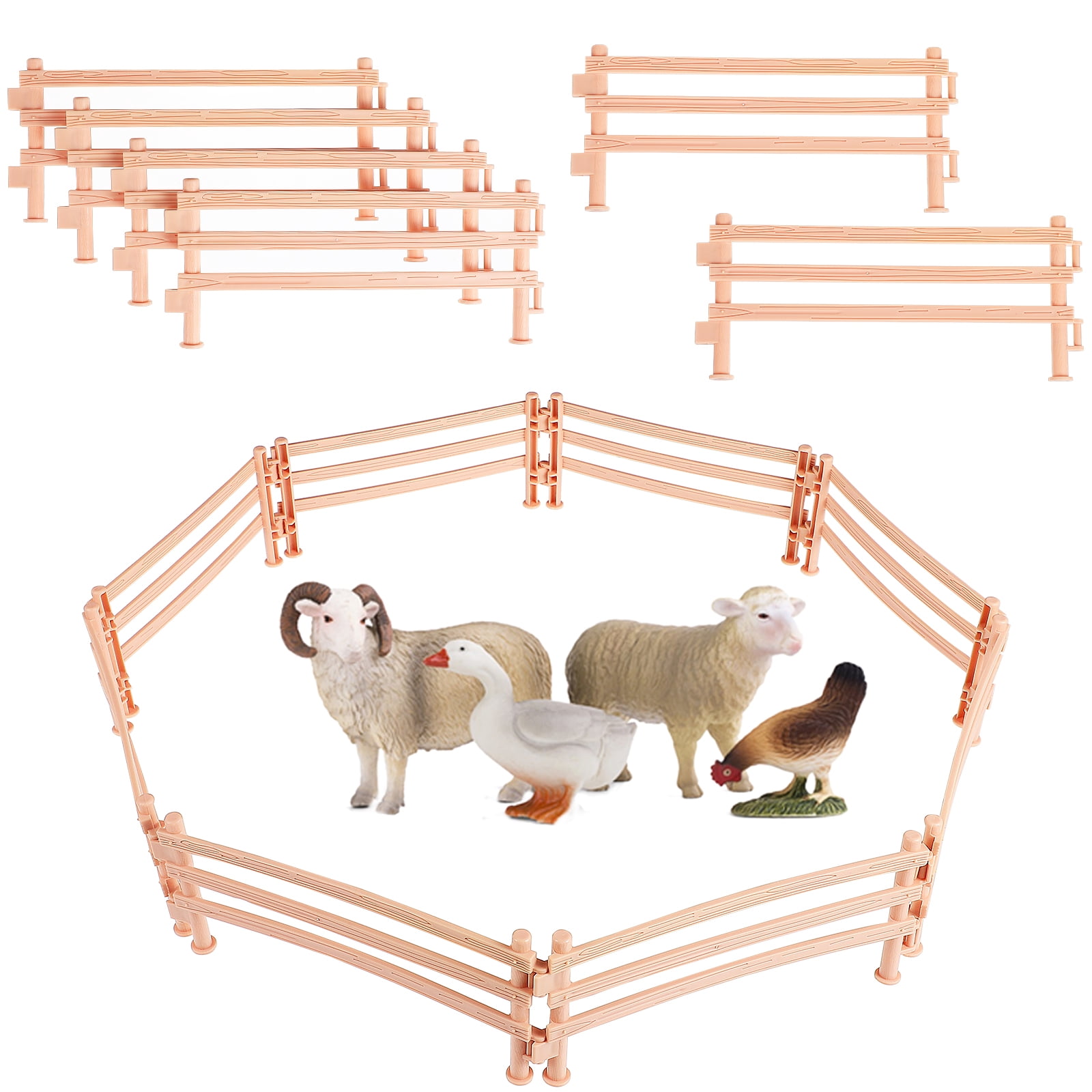 Lot De 40 Clôtures De Corral – Jouet Ferme En Plastique – Simulation Paddock – Dès 3 Ans