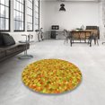 thumbnail image 4 of Ahgly Tapis Rectangulaire Lavable en Machine Intérieur Transitionnel Jaune Profond, 2 Pieds x 4 Pieds, 4 of 7