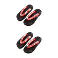 thumbnail image 1 of ZheElen Sabots Japonais Pantoufles Geta Sandales Sandales de Plage pour Hommes Femmes 36 Rouge Rond Taille 40 2Ensemble, 1 of 6