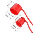 thumbnail image 2 of Unique Bargains 1x3/2' ID PVC Flat Face Hydraulic Quick Coupling Dust Cap and Plug Kit, Red 2Set, 2 of 5