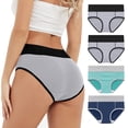 thumbnail image 2 of Culottes Menstruelles en Coton pour Femmes à Haute Absorption, Flux Abondant, Anti-Fuites, Réutilisables, Culottes Post-Partum (Grande Taille, Lot de 4), 2 of 7