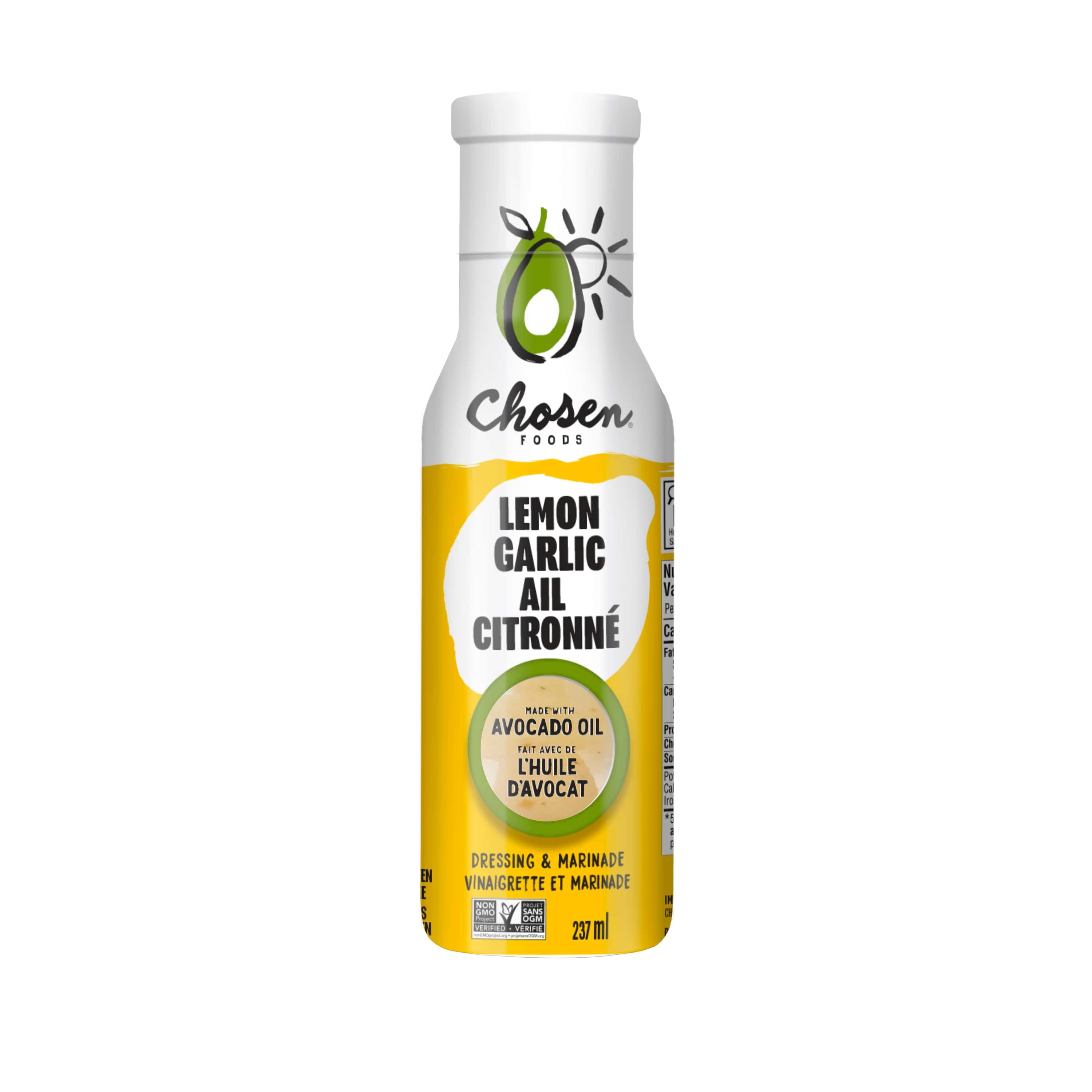 Chosen Foods Avocado Oil Lemon Garlic Dressing 237ml