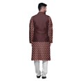 thumbnail image 3 of Atasi Ensemble Kurta Pyjama Ethnique Classique à Manches Longues Imprimé pour Hommes Tenue Décontractée, 3 of 5
