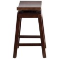 thumbnail image 2 of 26'' High Saddle Seat Cappuccino Wood Counter Height Stool with Auto Swivel Seat Return, 2 of 4