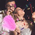 thumbnail image 3 of 12pcs Cheering Squad Pompoms Handled Cheering Poms Sports Games Dance Plastic Pompoms, 3 of 8