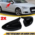 thumbnail image 1 of ALLTIMES Side Mirror Cover Cap for Audi A3 S3 RS3 Models 2014-2020, Gloss Black ABS Plastic, 1 of 10