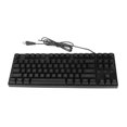 thumbnail image 1 of Clavier Mécanique, Clavier Filaire USB Ergonomique Touches Courbées Rétroéclairé 87 Touches pour PC, 1 of 7