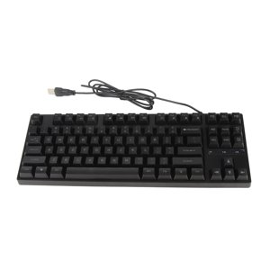 Clavier mécanique, ergonomique USB Clavier filaire Clefs courbés Backlight 87 Clés pour PC