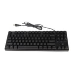 Mechanical Keyboard, Ergonomic USB Wired Keyboard Curved Keys Backlight 87 Keys for PC