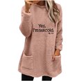thumbnail image 1 of Birdeem Blouse à Manches Longues pour Femmes Col Rond et Hiver Ample avec Poche Imprimée Chaude, 1 of 1