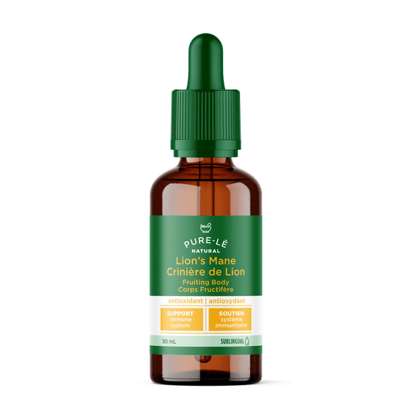 Concentré Sans Alcool à Double Extraction Super Fort à la Crinière de Lion 1:1 – Concentration Mémoire, Clarté et Soutien Nerveux – Sans Gluten et non-OGM - Soutien Immunitaire – Végane et Sans Alcool - Fabriqué au Canada.