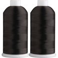 thumbnail image 1 of SuperB Pack of 2 Polyester Embroidery Thread 40wt 5000m. Black 020, 1 of 2