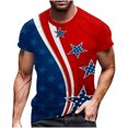thumbnail image 1 of RKSTN Shirts Mens Manches Courtes Mode Manches Courtes Col Rond Imprimé T-Shirt Tops Blouse Hawaiian Shirts for Men, 1 of 5