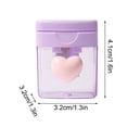 thumbnail image 3 of fheaev Color Pencil Sharpener Four-color Heart-shaped Rotating Hole Pencil Sharpener Transparent Tape Covered Pencil Sharpener, 3 of 6