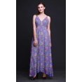 thumbnail image 3 of Bimba Robe Longue à Imprimé Floral pour Femmes, Bretelles Spaghetti, Col en V, Maxi, Tenue de Plage - Petit, 3 of 4
