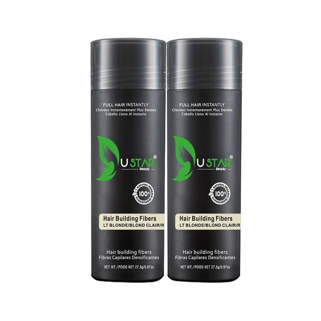 2 Pack - Ustar Hair Building Fiber Light Blonde 0.97 oz/27.5 g