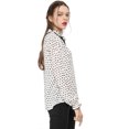 thumbnail image 4 of INSPIRE CHIC Blouse à Col à Volants Noué pour Femme Manches Longues Hauts, 4 of 6