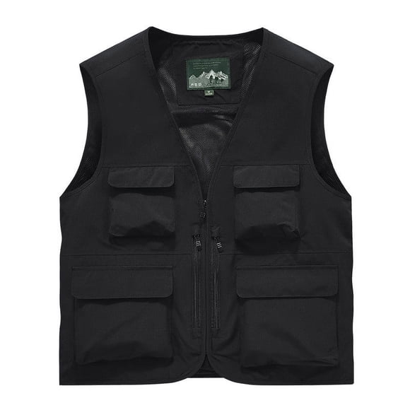 DecSea Men's Travel Vest Multi Pockets Utility Vest Lightweight Sleeveless Jacket for Hiking Fishing Golf