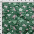 thumbnail image 4 of oneOone Tissu en Viscose Chiffon Vert Matériel de Robe de Mer Tissu Imprimé Tissu au Mètre 42 Pouces de Large, 4 of 4
