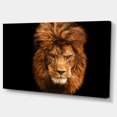 thumbnail image 2 of Visage de Lion Mâle sur Fond Noir - Impression d'Art Abstrait sur Toile, 2 of 3