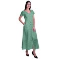 thumbnail image 4 of Moomaya Robe Longue Maxi pour Femmes à Manches Courtes, Robe Formelle/décontractée avec Poches P-TTG, 4 of 6
