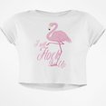 thumbnail image 1 of Flamingo Je Vais Te Flopper Junior Crop Top Boxy T-Shirt, 1 of 1