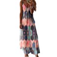 thumbnail image 1 of Bellella Robe Longue à Bretelles pour Femmes, Robe d'Été, Combinaison, Robe Maxi, Mode, Ligne A, Fête, Bordeaux, 4TG, 1 of 2