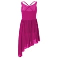 thumbnail image 4 of Jhaoyu Robe de Danse Lyrique Moderne Jazz pour Filles Enfants Justaucorps Irrégulier Performance Danse Rose Vif 10, 4 of 7