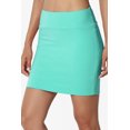 thumbnail image 4 of Jupe Tube Double Couche Taille Haute en Coton Extensible Basique pour Femmes, 4 of 7
