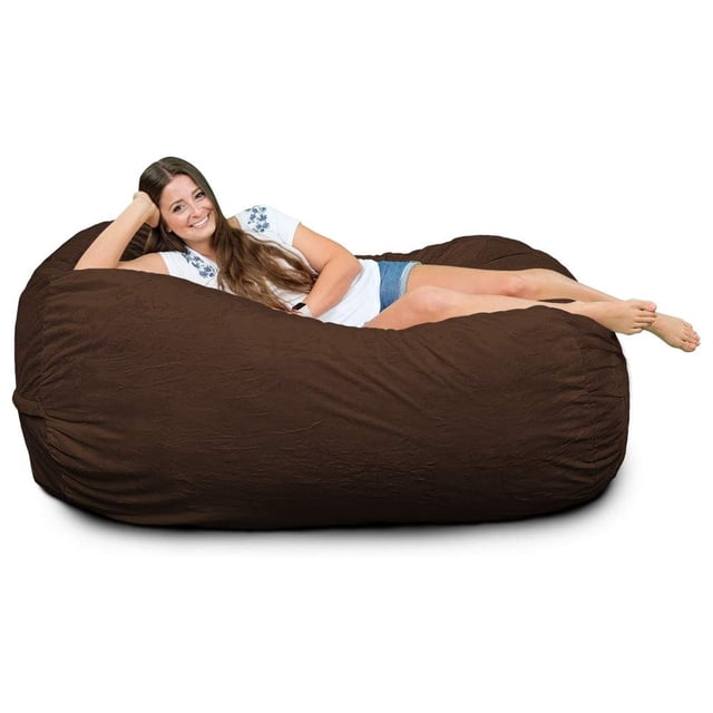Ultimate Sack Fauteuil Poire Lounge Surdimensionné Confortable Causeuse, Suède Brun