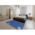 thumbnail image 4 of Ahgly Company Tapis d'Intérieur Ronds Abstraits Bleu Saphir Abstrait pour Aire, 4 Pieds Rond, 4 of 6
