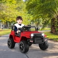 thumbnail image 2 of Costway 12V Kids Ride On Truck Car Electric Vehicle Remote with Music & Light Red, 2 of 10