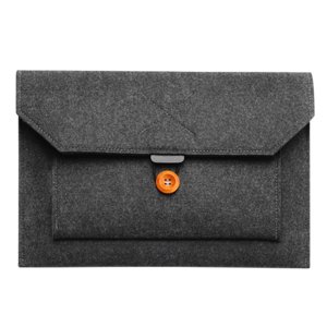 Black Laptop Pouch Portable Felt Laptop Tablet Bag Computer Pouch (15 inch)