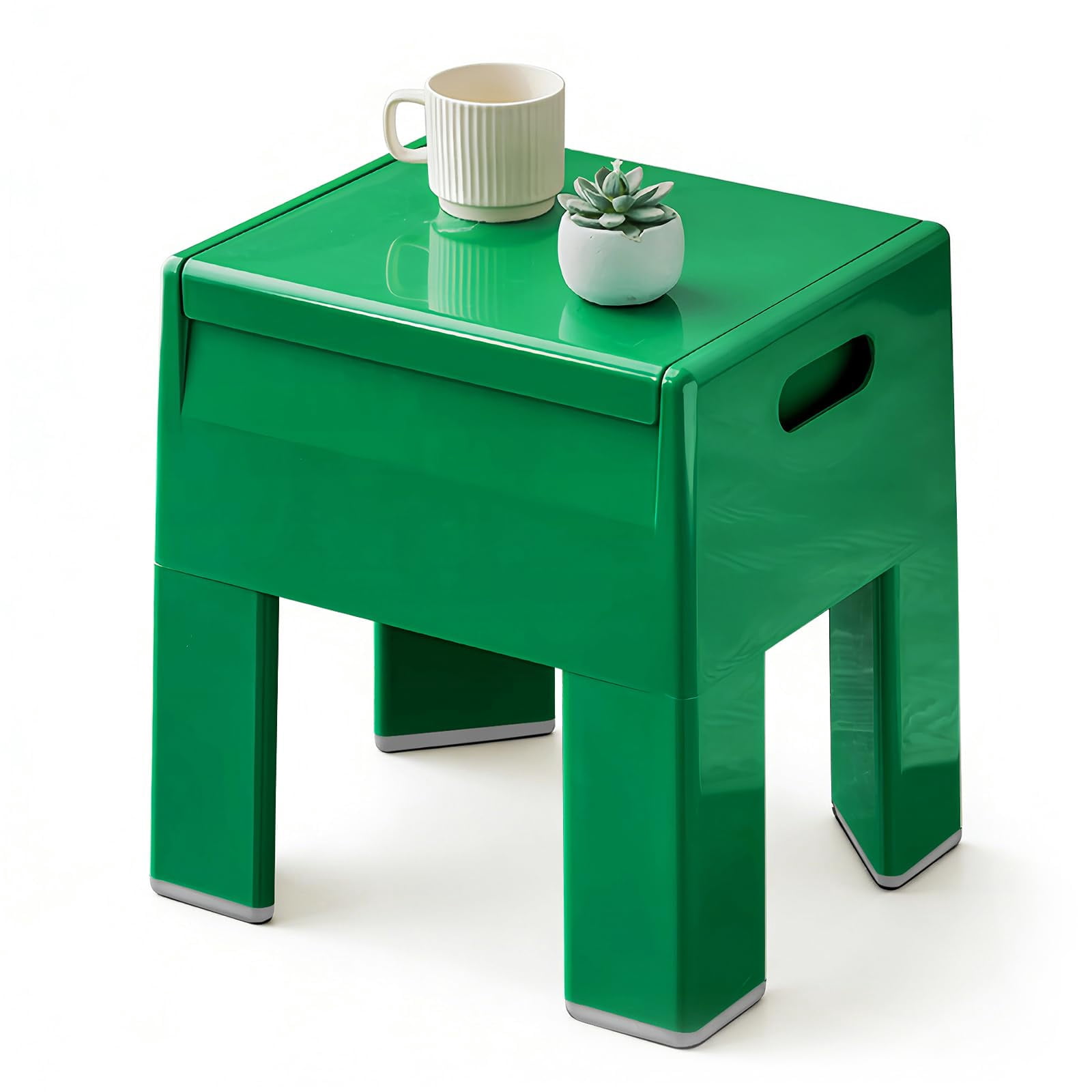 Permory Nightstand Bedside with Storage Space, Multifunctional Colorful Plastic End Table Small Side Table for Bedroom, Dorm and Small Spaces, Easy Assembly(11.8" D x 15