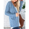 thumbnail image 3 of Cardigan en Tricot à Manches Longues pour Femmes avec Bouton Ouvert sur le devant, 3 of 5