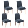 thumbnail image 1 of Redempat 2pieces Scratch-resistant Velvet Dining Chair Covers - High-end Texture Wear-resistant Dining Room Misty Blue 4 pcs 1Set, 1 of 6
