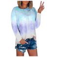 thumbnail image 1 of Birdeem T-Shirt Décontracté Teinture sur Nœuds Imprimé Manches Longues Col Rond Blouse Géométrie Imprimée, 1 of 1