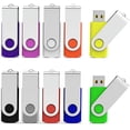 thumbnail image 1 of 10 Pcs Clé USB 2.0 4 Go, Clé Mémoire Pliable, Rangement, Stylet Pivotant (4G, 10 Pcs, Couleurs Assorties), 1 of 5